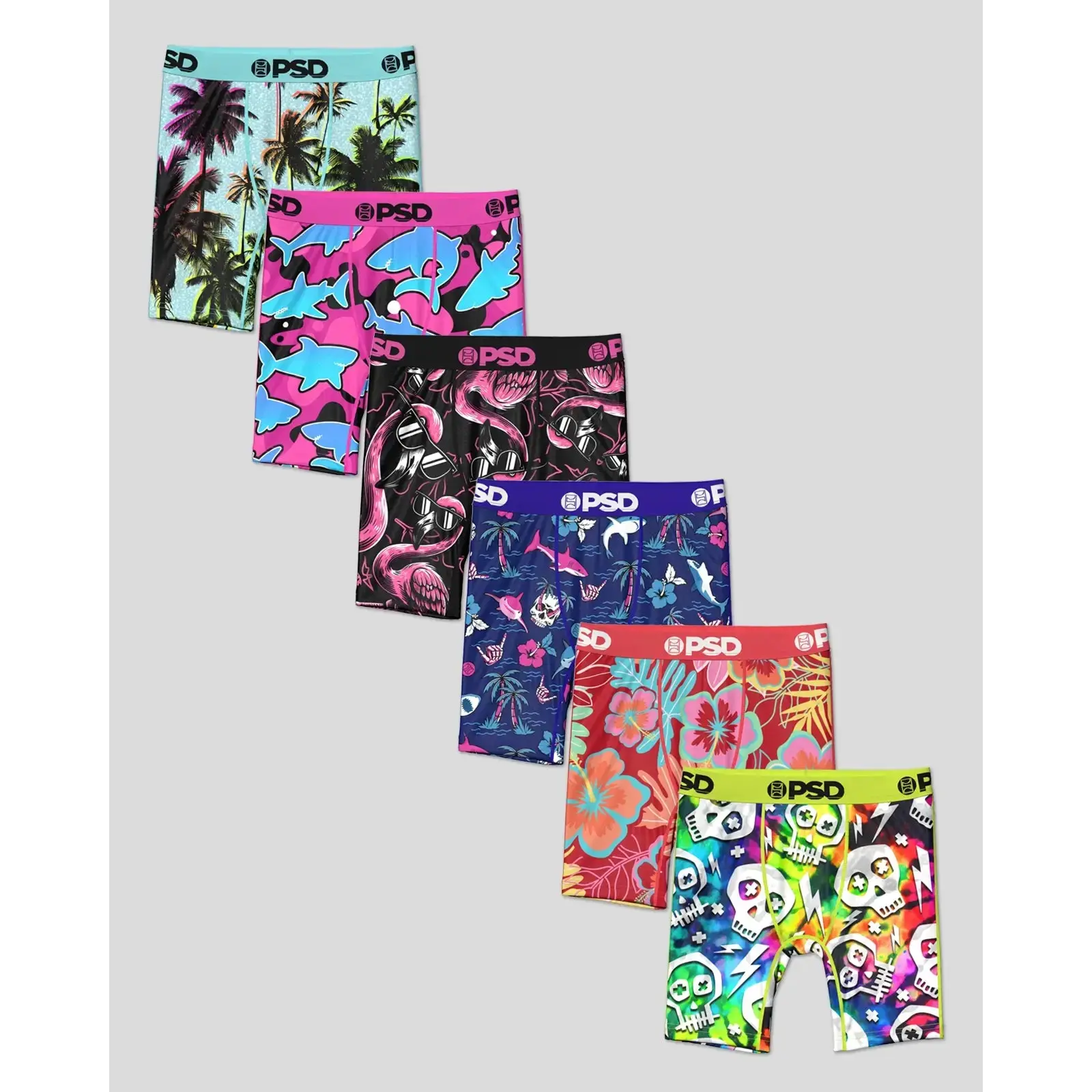 Paquete de 6 bóxers para niños: ropa interior cómoda, suave, transpirable y elástica para niños activos.