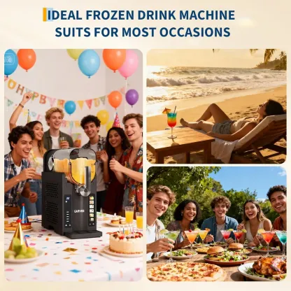 Máquina para Granizados para el Hogar sin Necesidad de Hielo, Preparadora de Bebidas Heladas con Pantalla LED y 6 Programas Preestablecidos, Gran Capacidad de 88 oz, Ideal para Margaritas Congeladas, Frappés y Helados