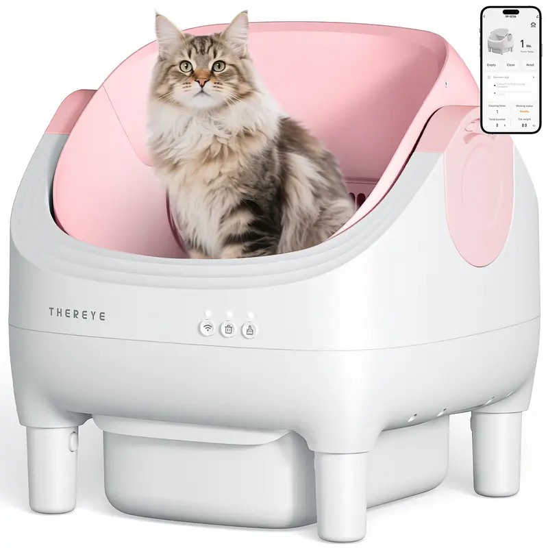Arenero Automático Autolimpiante para Gatos SC06, con Control por App WiFi, Eliminación de Olores y Sistema de Desecho con Bolsas Incluidas