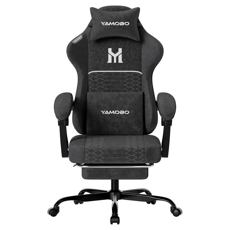 Silla Gaming Ergonómica para Adultos, Diseño Minimalista, Cuero PU Resistente, Soporte Lumbar, Reclinación de 100°-135°, Ruedas Silenciosas y Reposapiés