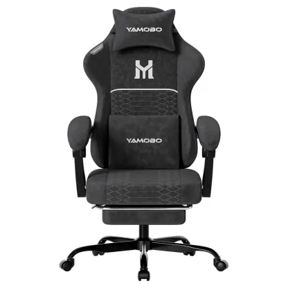 Silla Gaming Ergonómica para Adultos, Diseño Minimalista, Cuero PU Resistente, Soporte Lumbar, Reclinación de 100°-135°, Ruedas Silenciosas y Reposapiés