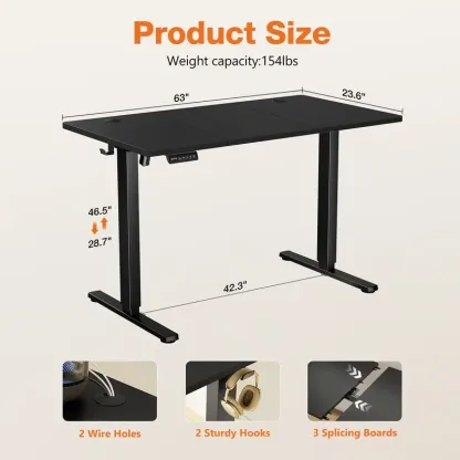 Electric Height Adjustable Standing Desk - Ergonomic Workstation