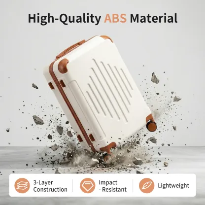 【Aprovecha la oferta】 Juego de maletas rígidas de 5 piezas; maletas ligeras de gran capacidad fabricadas en plástico ABS con candado TSA, ruedas giratorias dobles y asa ergonómica; aptas para viajes internacionales y de negocios.