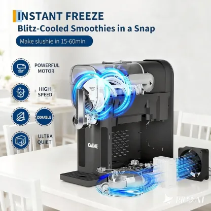 Máquina para Granizados para el Hogar sin Necesidad de Hielo, Preparadora de Bebidas Heladas con Pantalla LED y 6 Programas Preestablecidos, Gran Capacidad de 88 oz, Ideal para Margaritas Congeladas, Frappés y Helados
