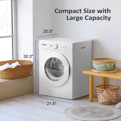 Secadora de ropa compacta de 2,6 pies cúbicos, 850 W