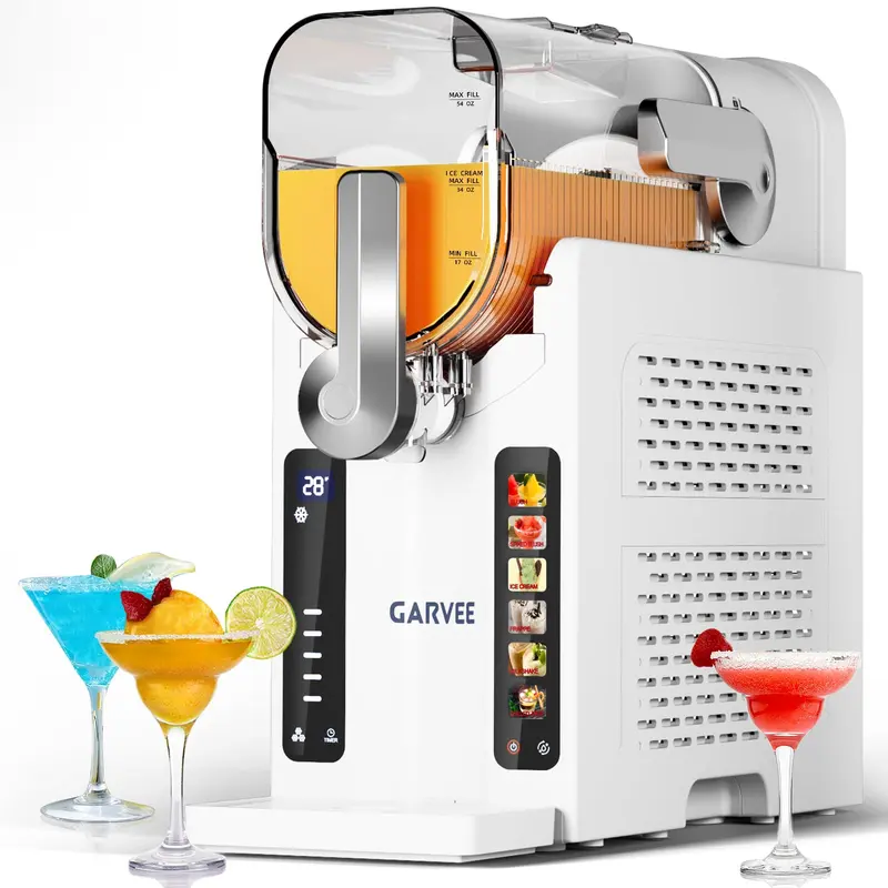 Máquina para Granizados para el Hogar sin Necesidad de Hielo, Preparadora de Bebidas Heladas con Pantalla LED y 6 Programas Preestablecidos, Gran Capacidad de 88 oz, Ideal para Margaritas Congeladas, Frappés y Helados