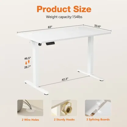 Electric Height Adjustable Standing Desk - Ergonomic Workstation