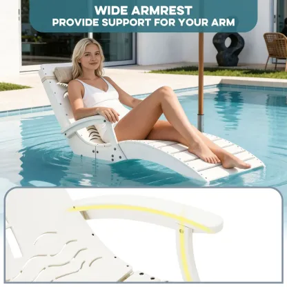 Set de 2/4/6 Tumbonas Plegables para Piscina, con Reposabrazos, Reposacabezas y Sacos de Arena, Resistentes a los Rayos UV y al Clima, para Jardín, Playa y Patio