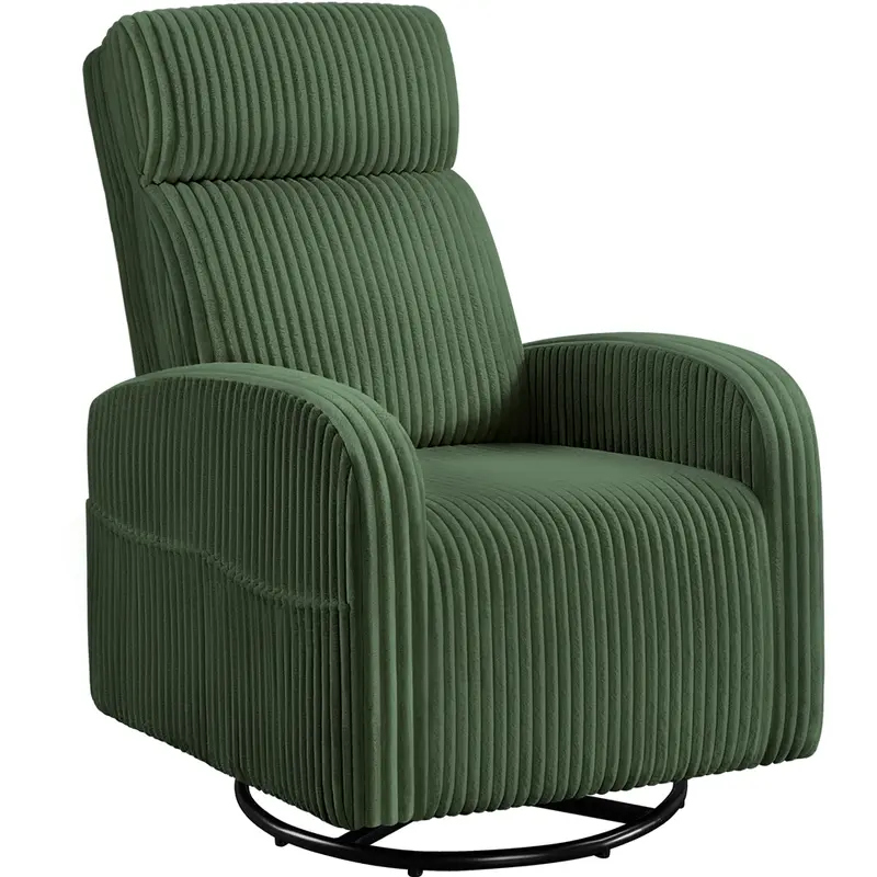 Sillón mecedor y giratorio de pana para guardería Yaheetech