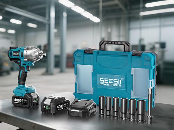 SEESII Cordless Impact Wrench 1/2-inch, High Torque 1200N.m,4.0Ah Battery, 3300RPM, 6 Sockets, Electric Impact Driver, Gift for Home, Vehicles & Men, WH710 Pro DealsForYouDays