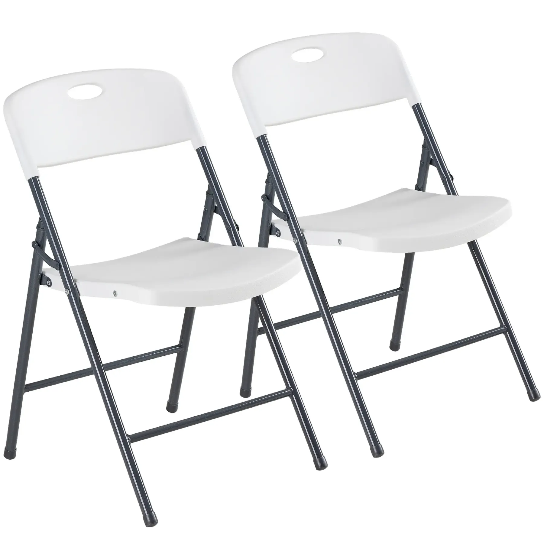 【Excelente relación calidad-precio】 Sillas plegables con respaldo ergonómico — De plástico resistente, apilables y portátiles — Capacidad de carga de 330 lb — Ideales para el hogar, oficina, fiestas, bodas, patios y jardines — Uso en interiores y exterior