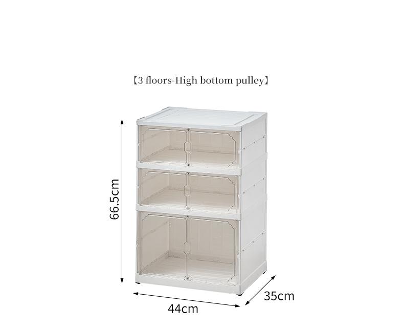 MiAoLi folding shoe rack, magnetic transparent door shoe cabinet, 10layers, can store 20 pairs of shoes, simple design, large capacity, sturdy and stackable plastic shoe cabinet, space-saving, no installation required, convenient and practical. tiktokshop