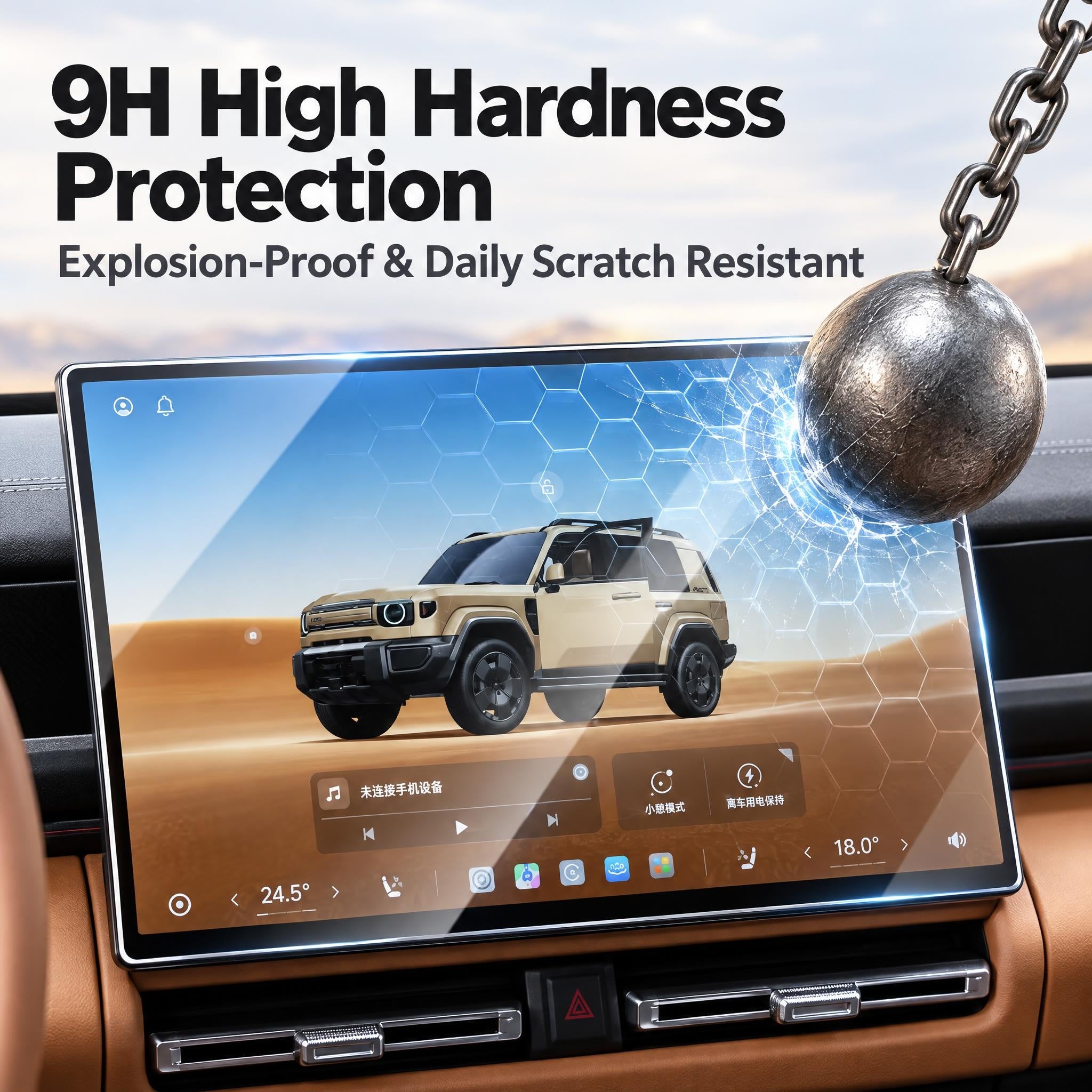 Car navigation & dashboard protective film suitable for Chery iCAR V27-Let us help you explore your 4x4 with us Noxfun
