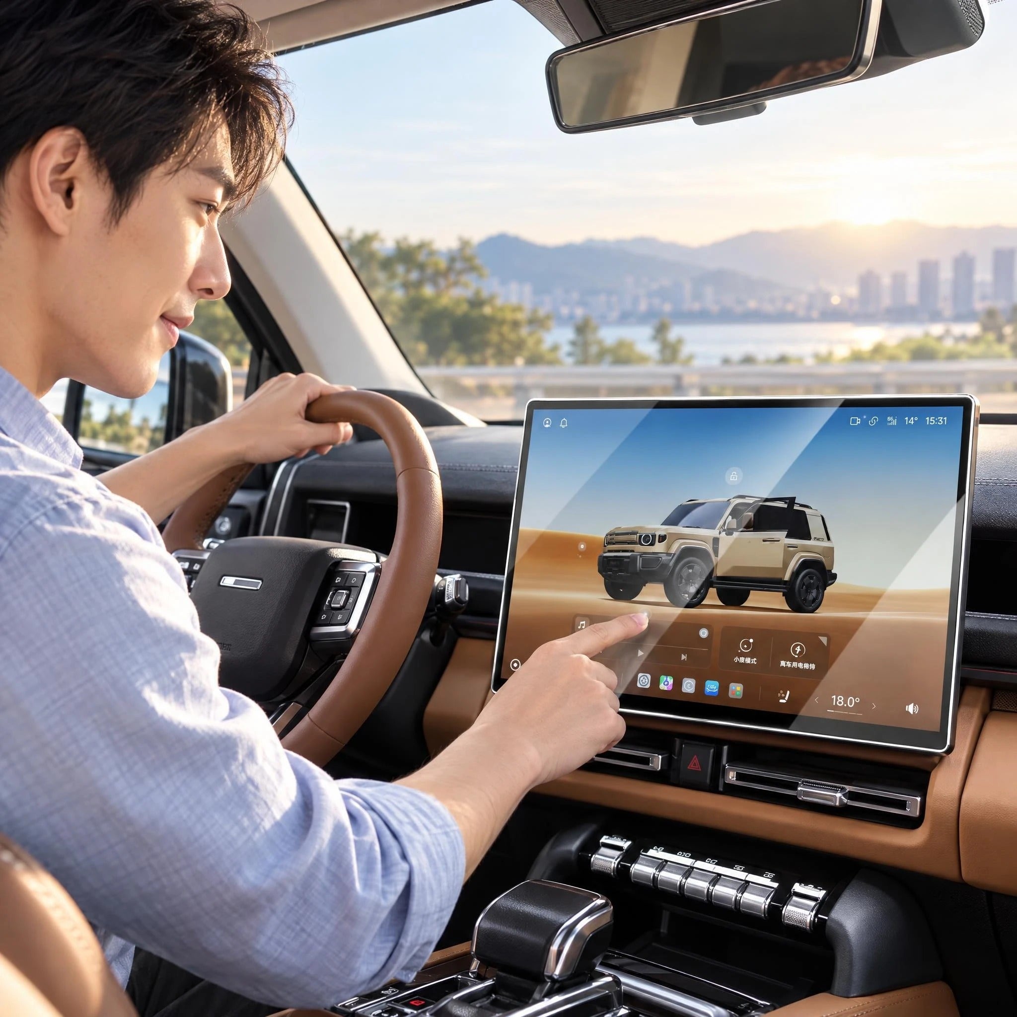 Car navigation & dashboard protective film suitable for Chery iCAR V27-Let us help you explore your 4x4 with us Noxfun