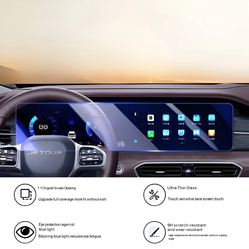 Tempered Glass Screen Protector Fro Chery Jetour X90 Plus-Let us help you explore your 4x4 with us Noxfun