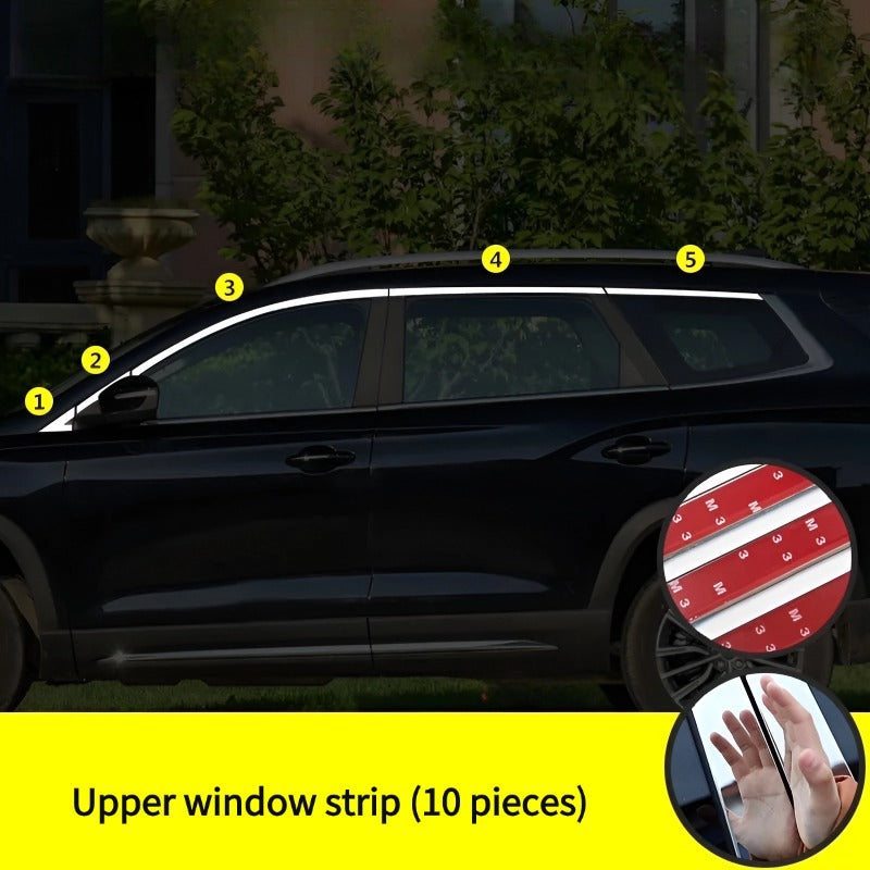 Car Window Trim Bright Strip for Chery Jetour X90 Plus-Let us help you explore your 4x4 with us Noxfun