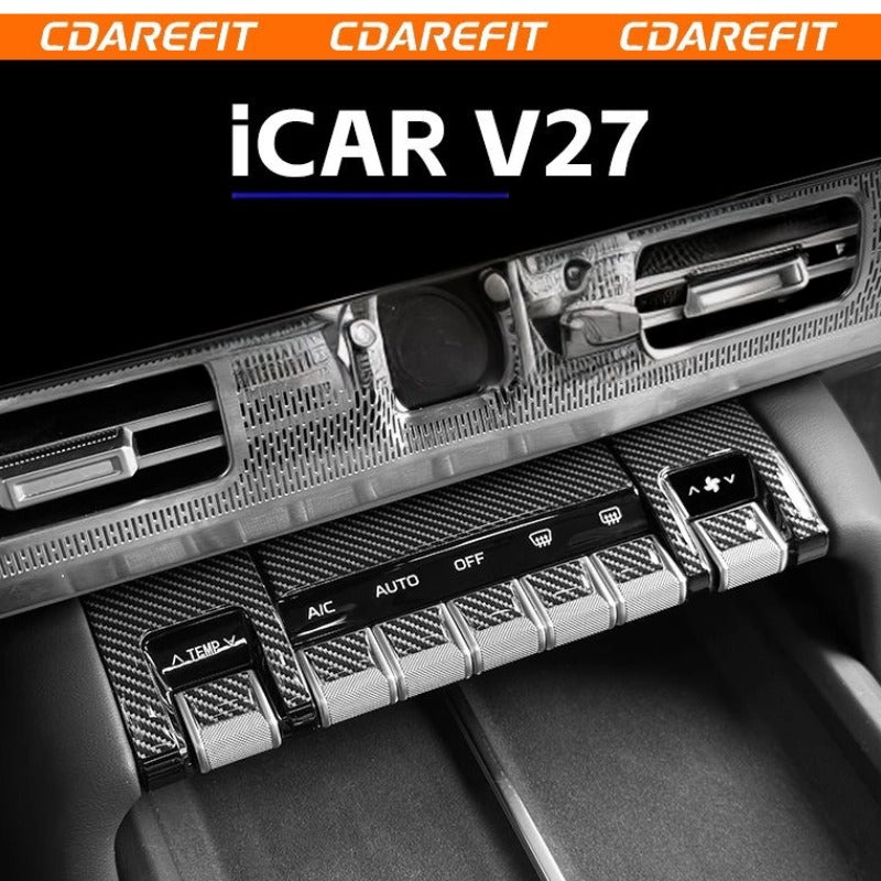 Carbon Fiber Car Interior Decals for the Chery iCAR V27-Let us help you explore your 4x4 with us Noxfun