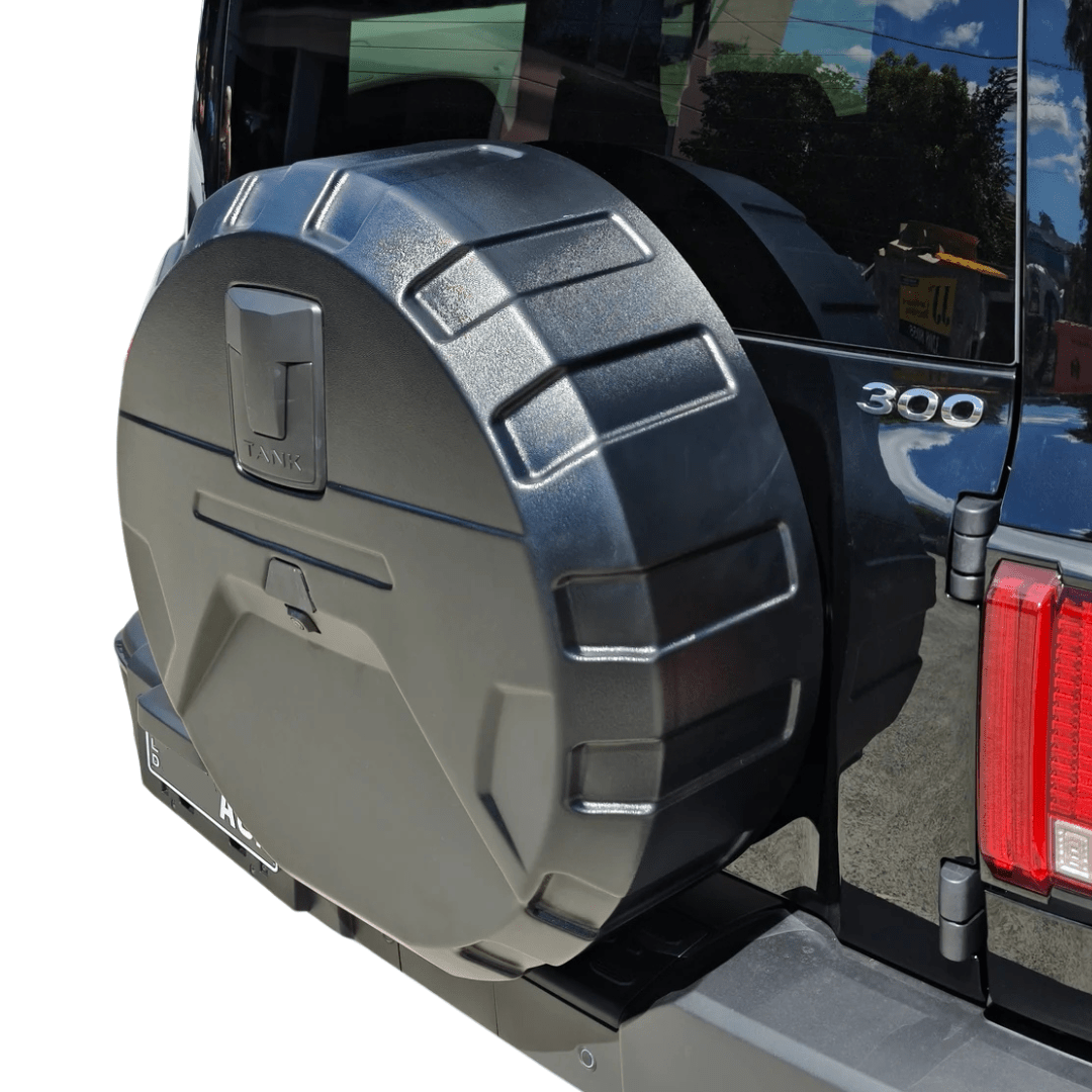 TANK 300 TYRE COVER WITH BLACK LOGO-Let us help you explore your 4x4 with us Noxfun