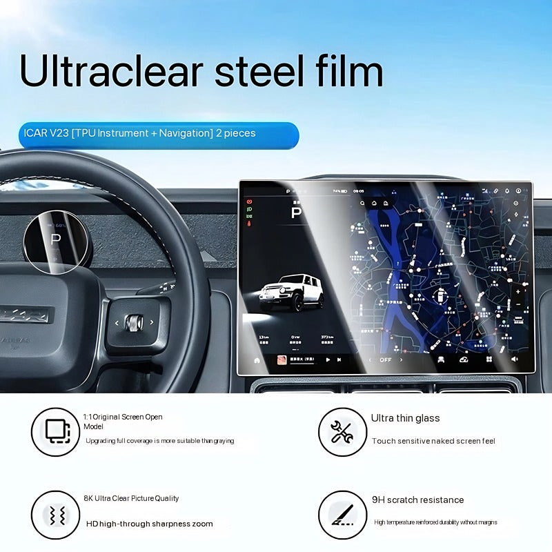 Chery ICAR V23  Tempered Glass Screen Protector-Let us help you explore your 4x4 with us Noxfun