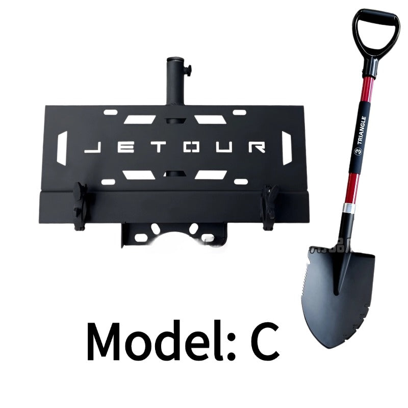 Car spare wheel holder & Multi-purpose Shovel for Chery Jetour T2-Let us help you explore your 4x4 with us Noxfun