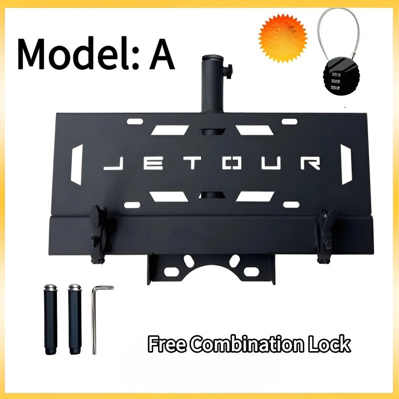 Car spare wheel holder & Multi-purpose Shovel for Chery Jetour T2-Let us help you explore your 4x4 with us Noxfun
