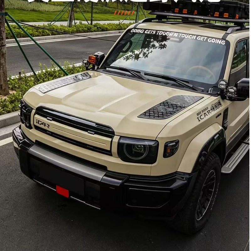 Bug Stone Hood Guard & Engine Top Cover for Chery iCAR V27-Let us help you explore your 4x4 with us Noxfun