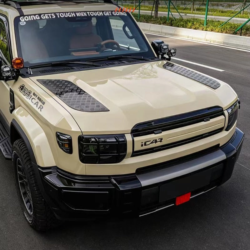 Bug Stone Hood Guard & Engine Top Cover for Chery iCAR V27-Let us help you explore your 4x4 with us Noxfun