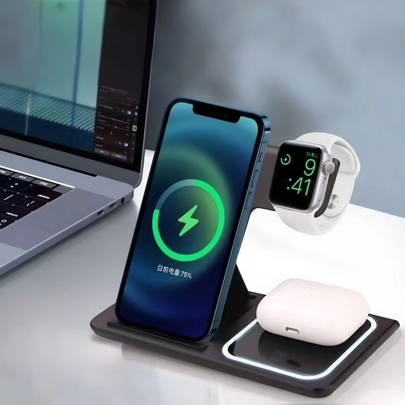 3-IN-1 Foldable Wireless Charger for Mobile Phones, Apple Watches & Bluetooth Headsets-Let us help you explore your 4x4 with us Noxfun