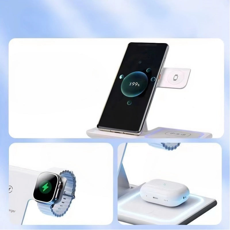 3-IN-1 Foldable Wireless Charger for Mobile Phones, Apple Watches & Bluetooth Headsets-Let us help you explore your 4x4 with us Noxfun