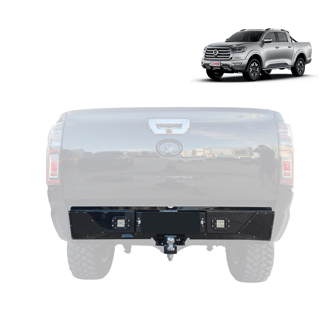 GWM CANNON noxfun VERT REAR BAR WITH TOW BAR HITCH RECEIVER-Let us help you explore your 4x4 with us Noxfun