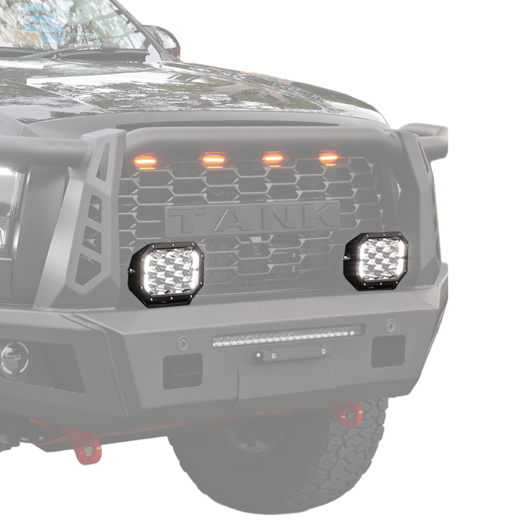 noxfun 7 RAZOR LED SPOT LIGHT DRIVING LIGHTS (RECTANGULAR) (PAIR)-Let us help you explore your 4x4 with us Noxfun