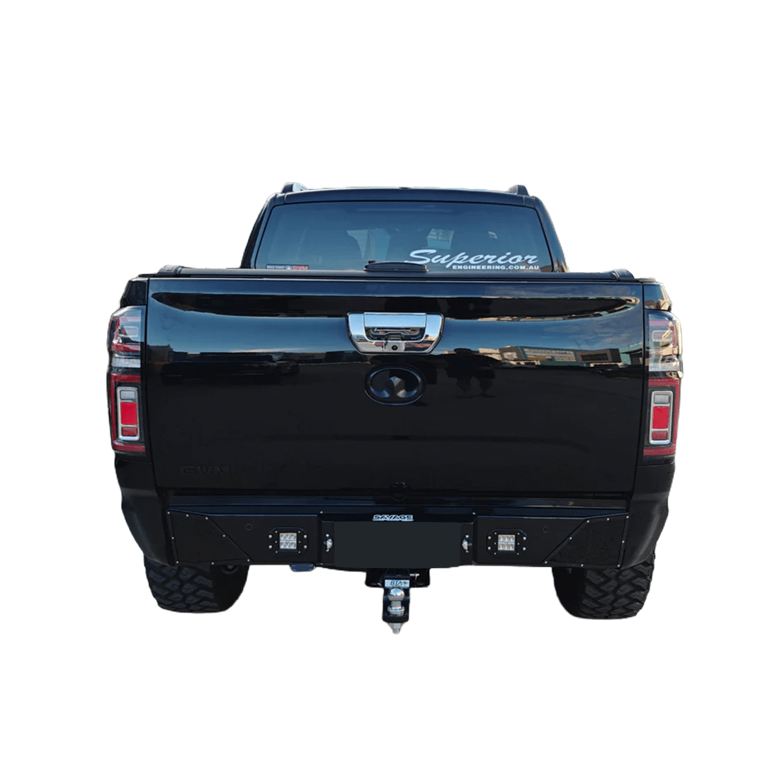 GWM CANNON noxfun VERT REAR BAR WITH TOW BAR HITCH RECEIVER-Let us help you explore your 4x4 with us Noxfun