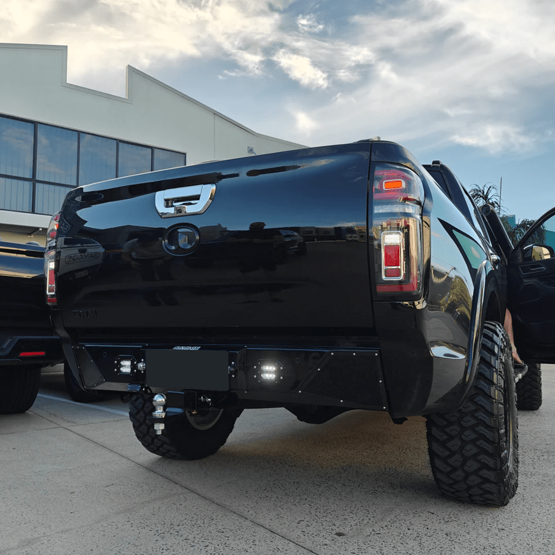 GWM CANNON noxfun VERT REAR BAR WITH TOW BAR HITCH RECEIVER-Let us help you explore your 4x4 with us Noxfun