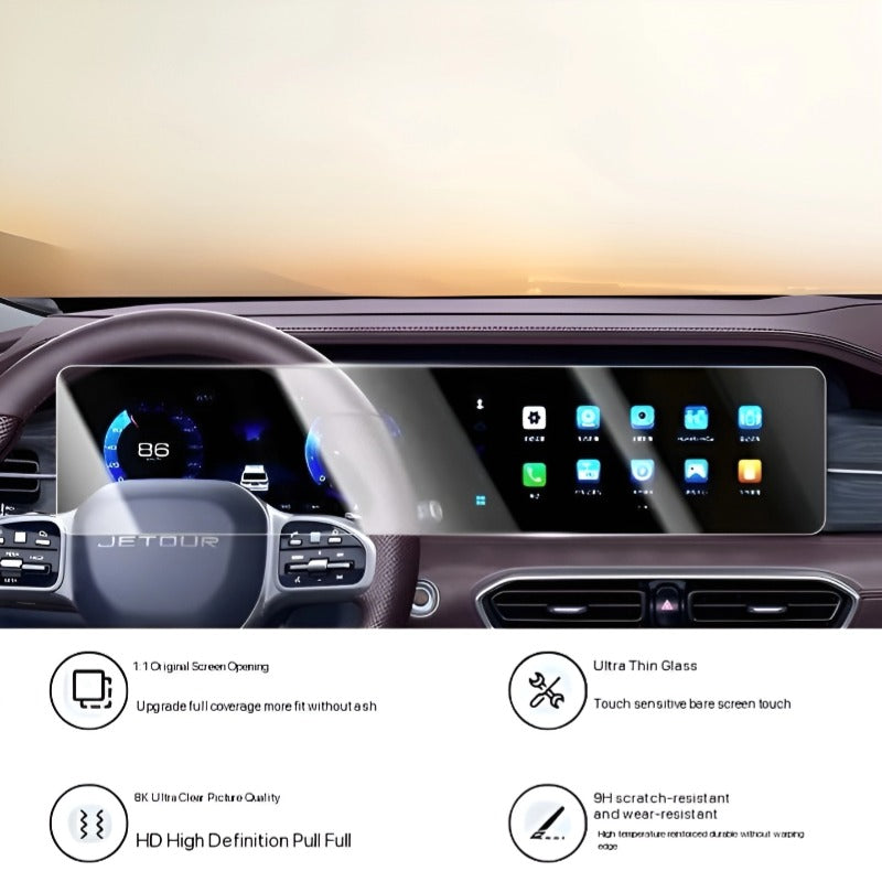 Tempered Glass Screen Protector Fro Chery Jetour X90 Plus-Let us help you explore your 4x4 with us Noxfun