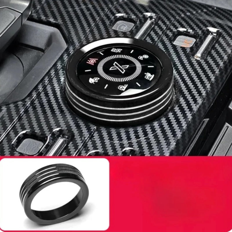 Decorative trim ring for the central control knob in the vehicle, suitable for the Jetour T2 & Jetour T2 PHEV-Let us help you explore your 4x4 with us Noxfun