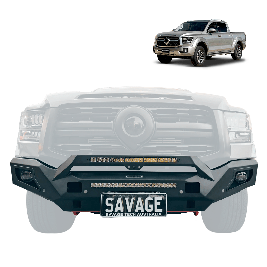 GWM ALPHA RAMPAGE HOOPLESS BULL BAR-Let us help you explore your 4x4 with us Noxfun