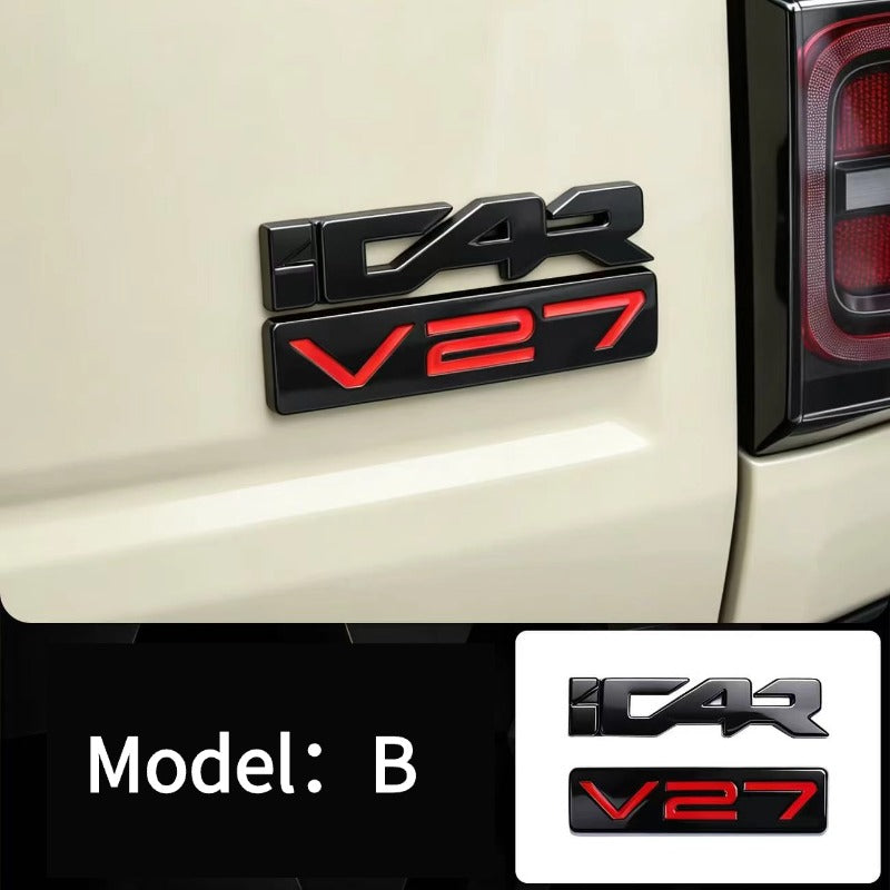 Car Logo Letter Stickers Fit for Chery iCAR V27-Let us help you explore your 4x4 with us Noxfun