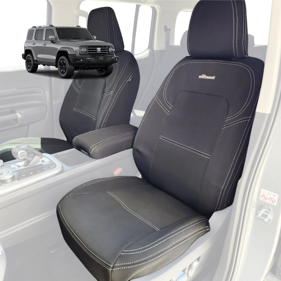 Wetseat Neoprene Seat Covers for GWM Tank 300 – Full Set Front & Rear (Australian Made)-Let us help you explore your 4x4 with us Noxfun