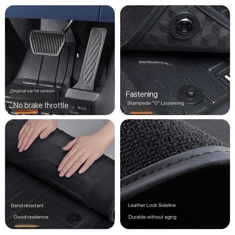Right Rudder/Left Rudder All Weather Floor Mats Interior Liners for Jetour T2 & Jetour T2 PHEV-Let us help you explore your 4x4 with us Noxfun