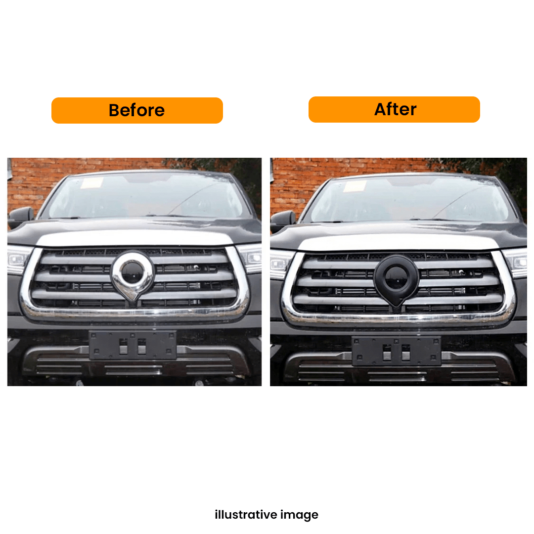 GWM CANNON FRONT LOGO BLACKOUT COVER (Excluding XSR)-Let us help you explore your 4x4 with us Noxfun
