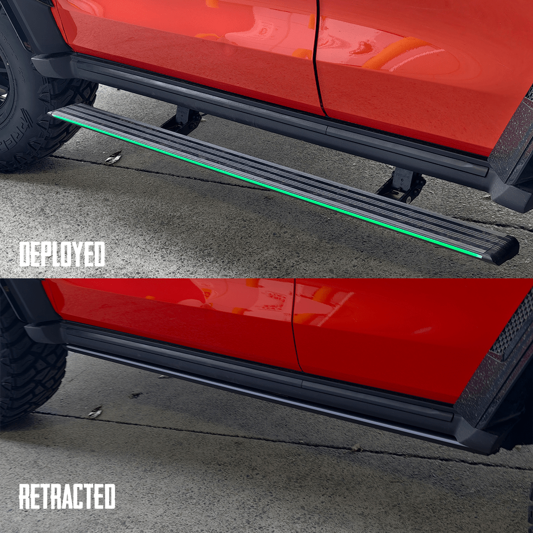noxfun ELECTRIC SMARTSTEPS SIDE STEPS WITH RGB STEP LIGHTING GWM TANK 300 2023+-Let us help you explore your 4x4 with us Noxfun