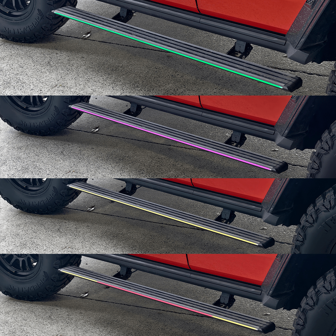 noxfun ELECTRIC SMARTSTEPS SIDE STEPS WITH RGB STEP LIGHTING GWM TANK 300 2023+-Let us help you explore your 4x4 with us Noxfun