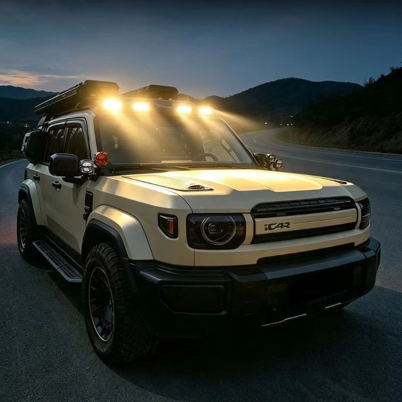Car Roof LED Spotlights Compatible with Chery iCAR V27-Let us help you explore your 4x4 with us Noxfun