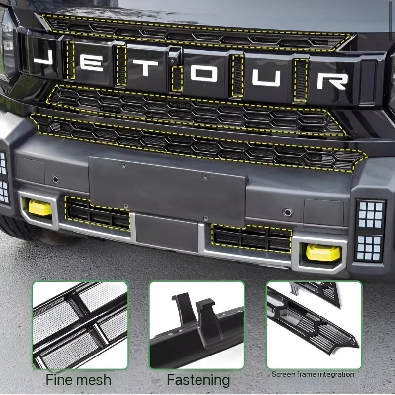 Chery JETOUR  T2 Car protection front bumper grille dust-proof net-Let us help you explore your 4x4 with us Noxfun