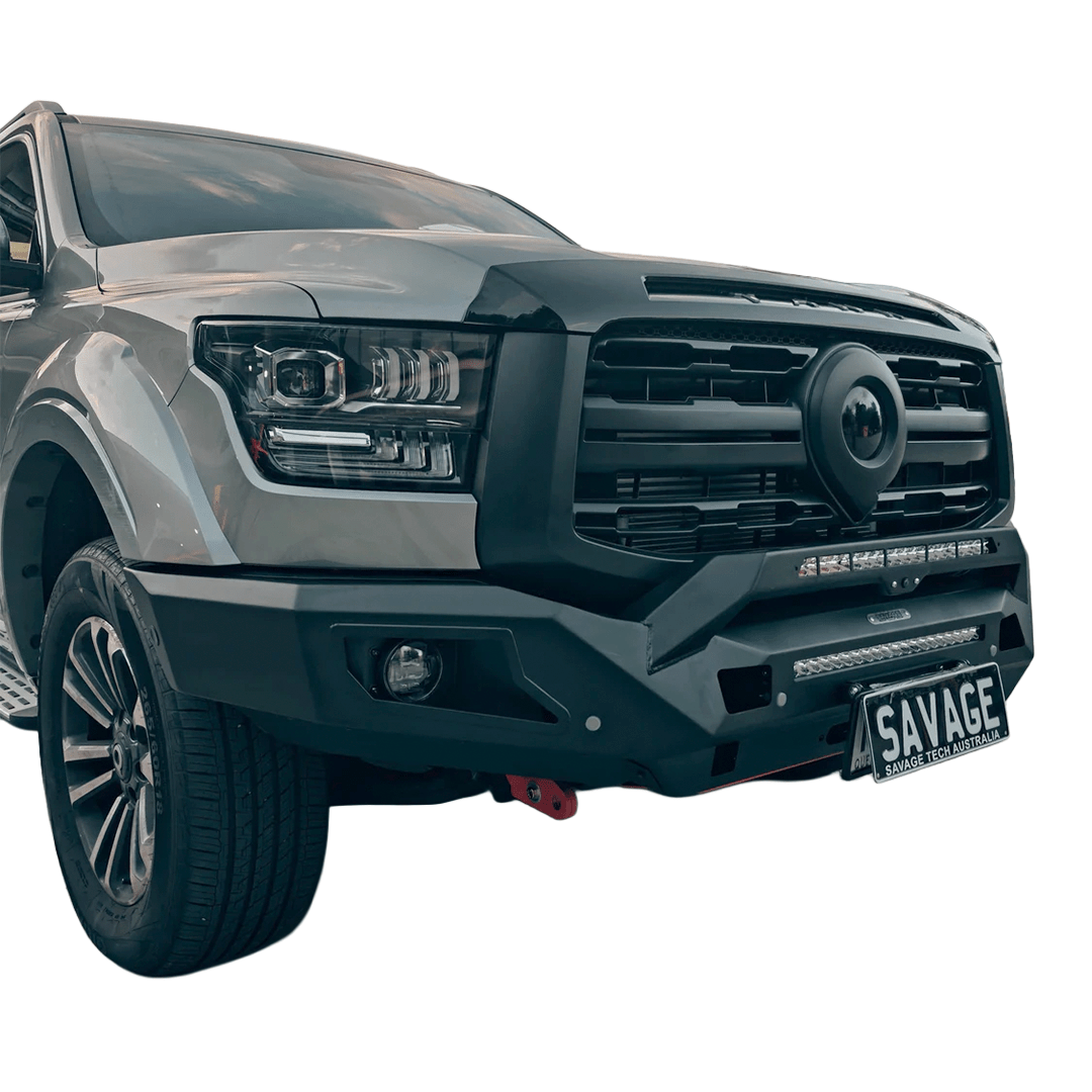 GWM ALPHA RAMPAGE HOOPLESS BULL BAR-Let us help you explore your 4x4 with us Noxfun