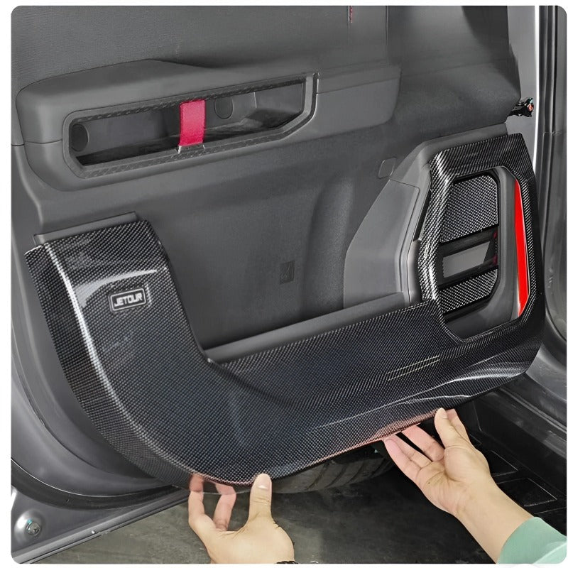Carbon Fiber Door Kick Panels for Jetour T2 & Jetour T2 PHEV-Let us help you explore your 4x4 with us Noxfun