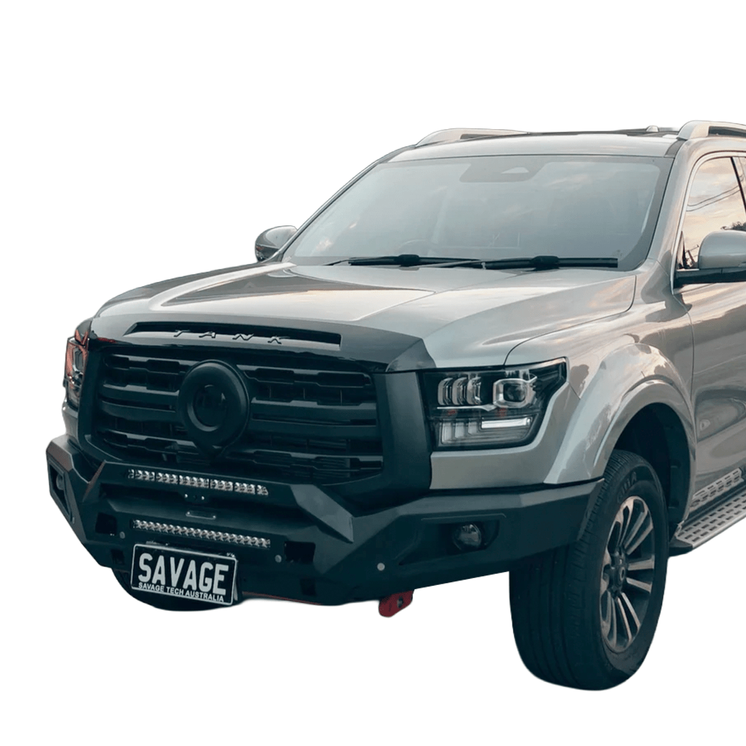 GWM ALPHA RAMPAGE HOOPLESS BULL BAR-Let us help you explore your 4x4 with us Noxfun