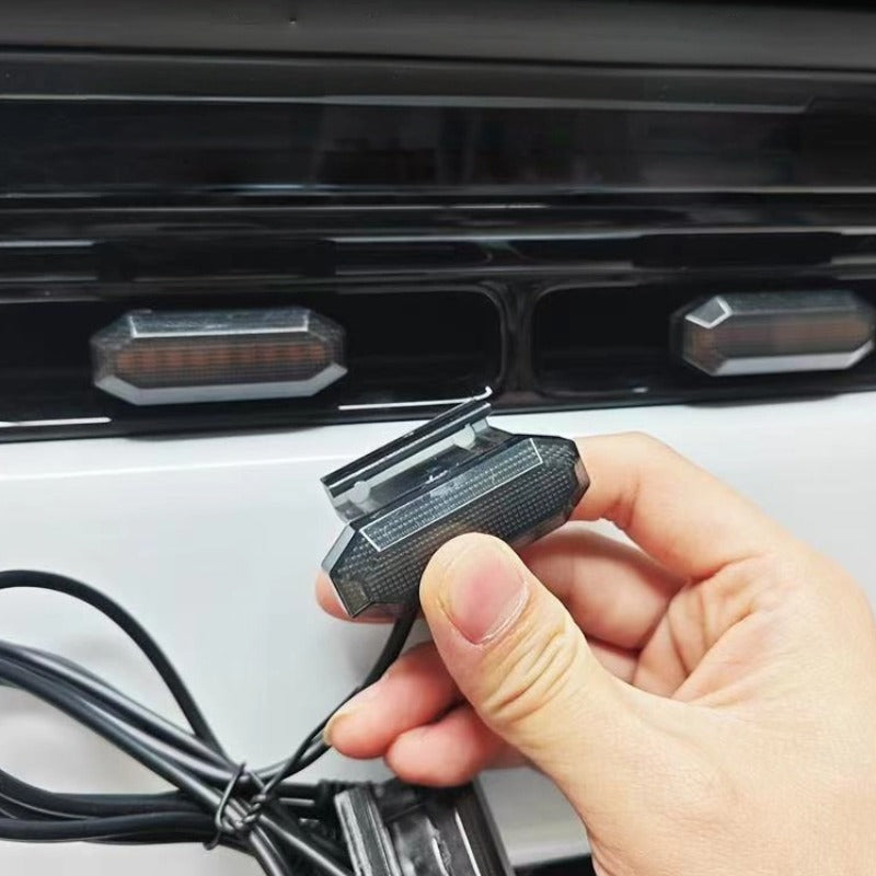 Car front head center grid small yellow light modification for Chery iCAR V23-Let us help you explore your 4x4 with us Noxfun
