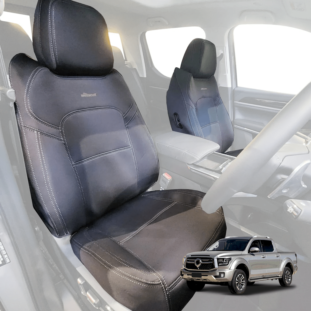 GWM ALPHA SEATCOVERS THE WET SEAT  – Front & Middle Row (Australian Made)-Let us help you explore your 4x4 with us Noxfun