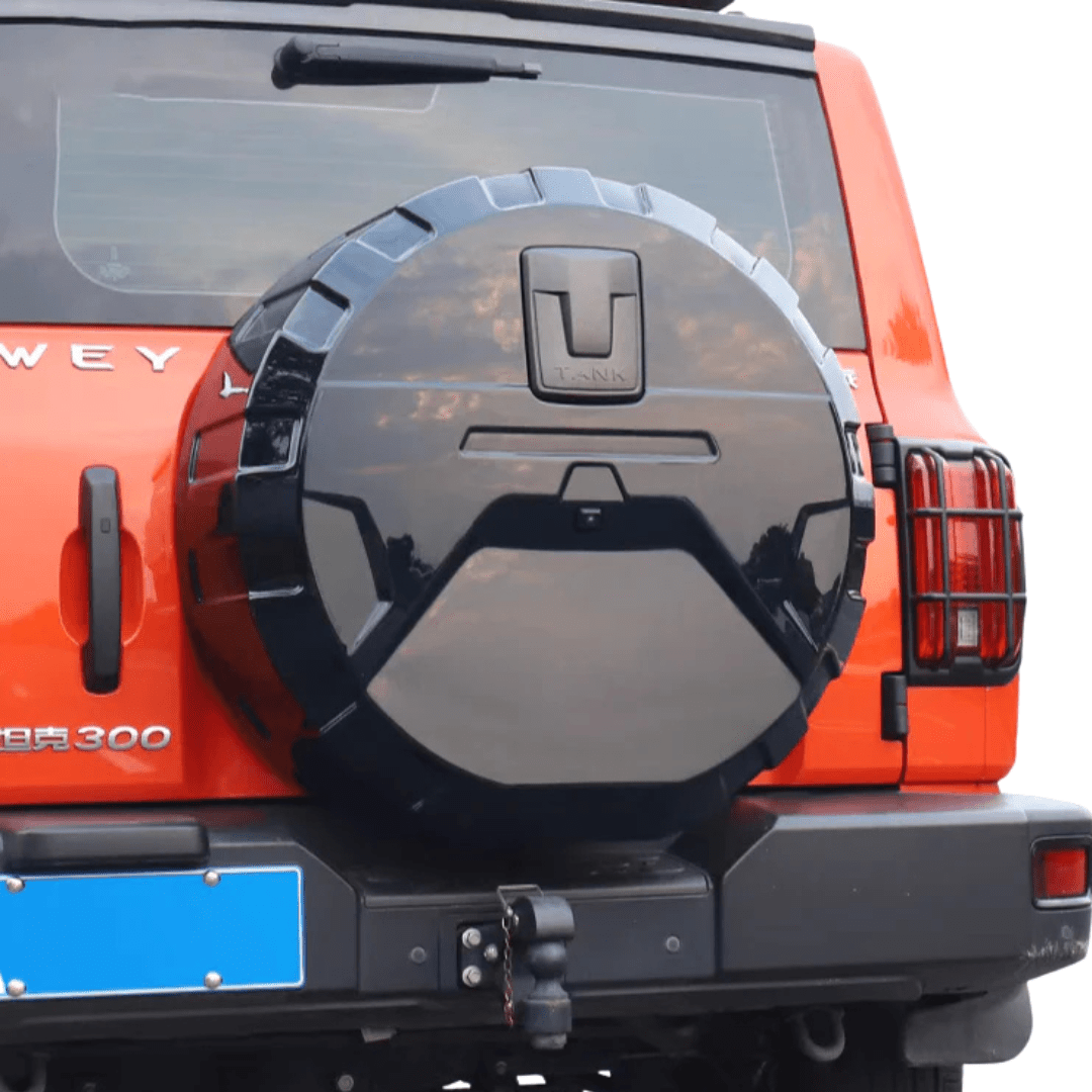 TANK 300 TYRE COVER WITH BLACK LOGO-Let us help you explore your 4x4 with us Noxfun